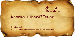 Koczka Liberátusz névjegykártya